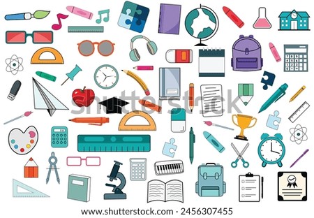 Back To School set vector Images design