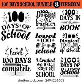 Camisa de regreso a la escuela , Primer día de clases, Camiseta de los niños de regreso a la escuela, 100 días Paquete escolar, nivel 100 días Camiseta, 100 días mágicos, 
100 Días Brillante , Hola Primer Grado , Regreso Al Diseño De La Camiseta.