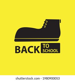 retroceder a la ilustración vectorial de zapatos escolares