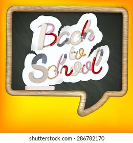 Back to school sign. EPS 10 vector file included
