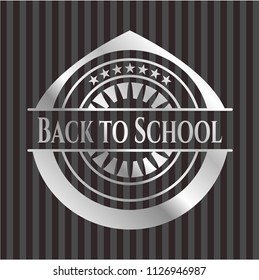 Back to School silver shiny badge