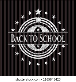 Back to School silver shiny emblem