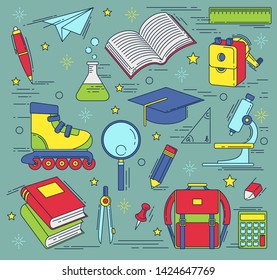 back to school simple vector