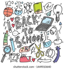 Back to school sketch, doodle, drawing 