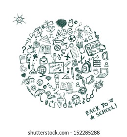 Back to school, sketch frame for your design