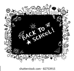 Back to school, sketch frame for your design