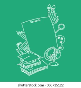 Back to school. Sketch vector illustration
