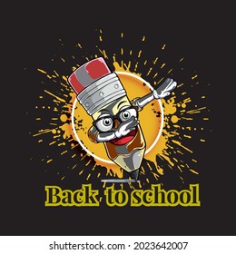 De vuelta al diseño de la camiseta del eslogan escolar