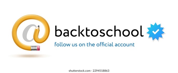 Back to school snail symbol at sign made of school pencils vector illustration