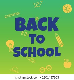 Back to school social media banner template