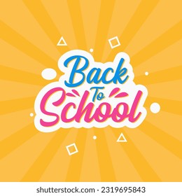 
back to school social media greeting card typography