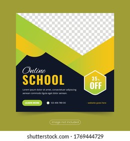 Back to School social media post template eps 
