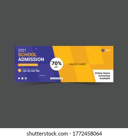 Back to school social media post template