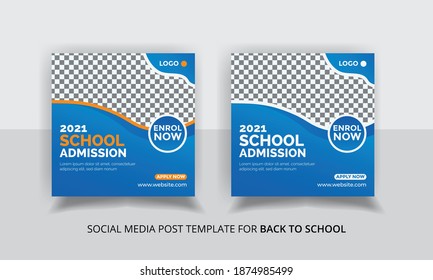 Volver a la plantilla de diseño de publicaciones en medios sociales escolares