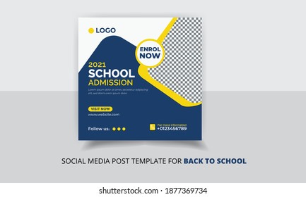 Back to School Social Media Post Design Template
