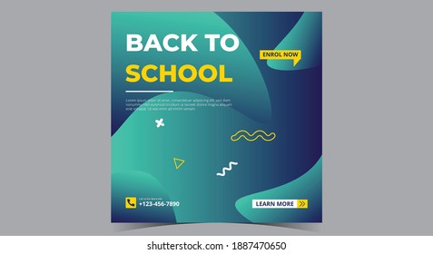 Back to school social media post and flyer