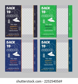 Back to school social media post banner