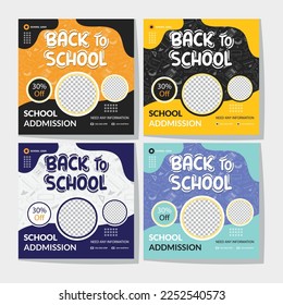 Back to school social media post banner