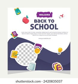 Zurück zu Social-Media-Post in Schulen. Vorlagendesign