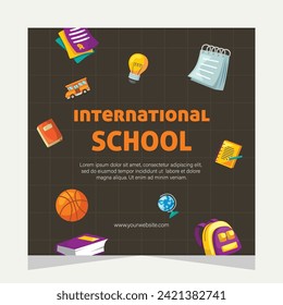 Back to school social media post. Template design