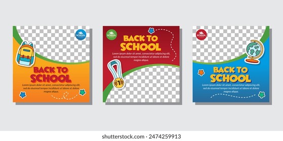 back to school Social Media Post Templates