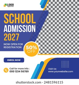 back to school social media post banner template