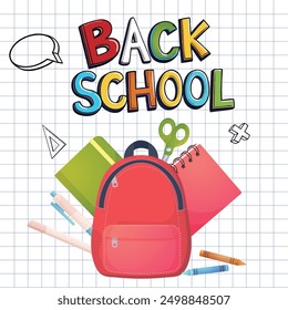 Back to school social media post template design admission Time Announcement Set. For web ads, postcard, card, business messages, education, teaching discount flyers and big sale banners promotion
