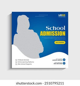 Zurück zur Schule Social Media Beitrag oder Web-Banner-Vorlage