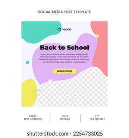 Back to school social media posts tempate