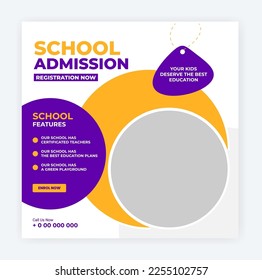 back to school social media promotion banner template, 