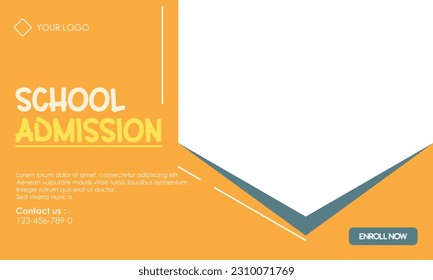 Back to school social media template vector