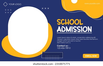 Back to school social media template vector