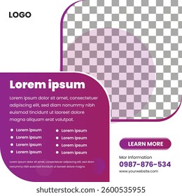 Back to school social media template coasching classes