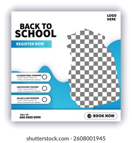 Back to school social media template