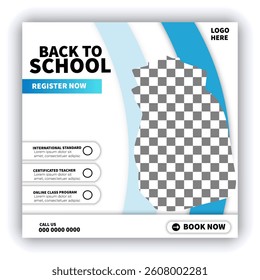 Back to school social media template