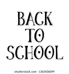 BACK TO SCHOOL stamp on white