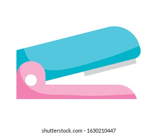 back to school stapler equipment supply icon on white background vector illustration