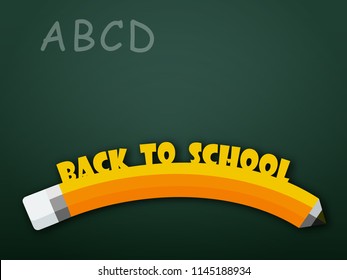 back to school ,stationary paper art style.