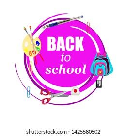 Back to school stationery banner