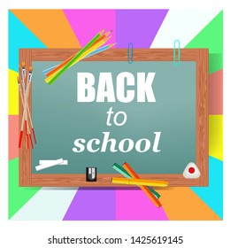 Back to school stationery banner