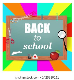 Back to school stationery banner