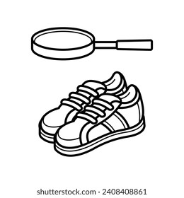 Back to school stationery vector art icon design line art outline. School, education, college, office tools and equipment