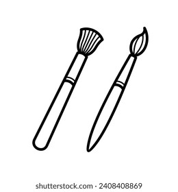 Back to school stationery vector art icon design line art outline. School, education, college, office tools and equipment