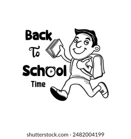 Back To School Student Doodle Cartoon Character Design Illustration vector eps format suitable for your design needs logo illustration animation etc