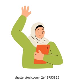 Back to school student hand drawn vector illustration set for education, online learning, reading book, school and courses. International education day, teachers day concept art.