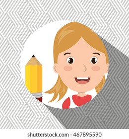 back school student pencil vector illustration graphic
