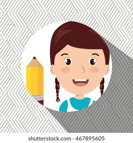 back school student pencil vector illustration graphic