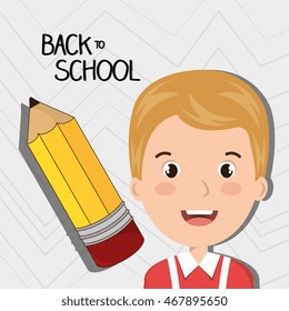 back school student pencil vector illustration graphic