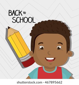 back school student pencil vector illustration graphic