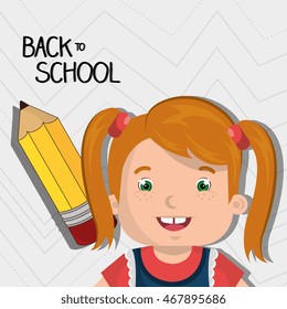 back school student pencil vector illustration graphic